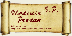 Vladimir Prodan vizit kartica